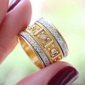 COPY - GOLD DIAMOND BRIDAL RING